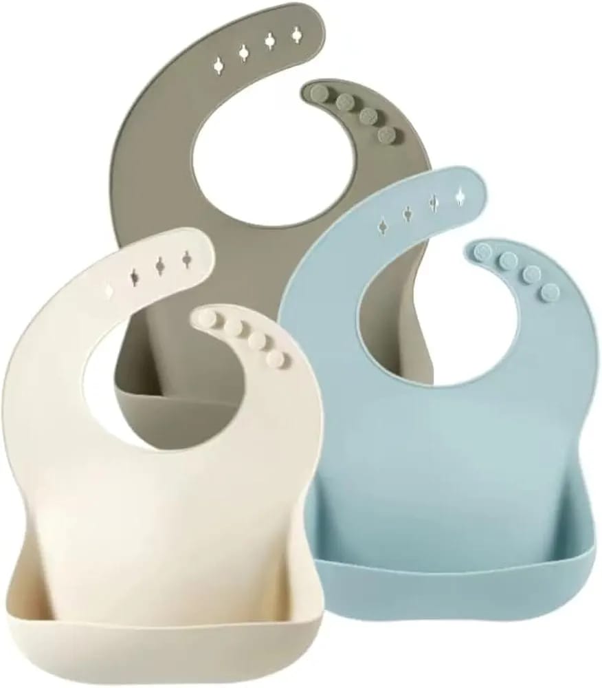 Silicone Baby Feeding Bib with Food Catcher