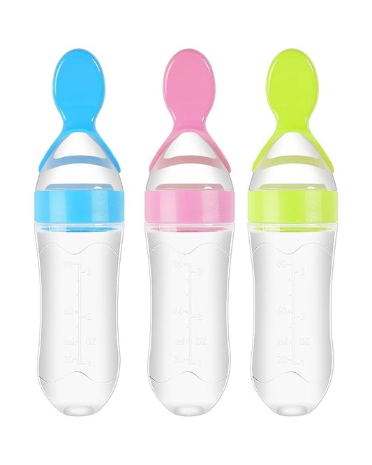 Baby Silicon Spoon  Squeeze Feeder