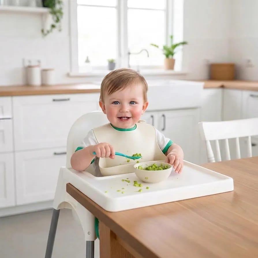 Silicone Baby Feeding Bib with Food Catcher