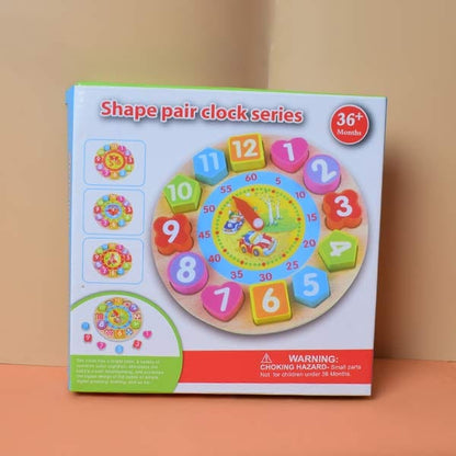 Shape Pair Learning Clock for Kids (3+)