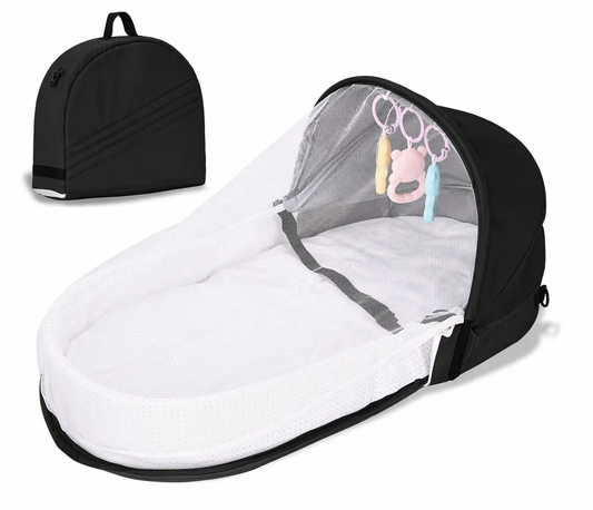 Portable Baby Bed Bag – Safe, Comfy & Easy to Carry Anywhere!